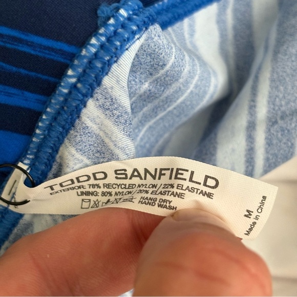 Todd Sanfield High Tide Swim Brief Blue Size Medium New - Picture 7 of 7